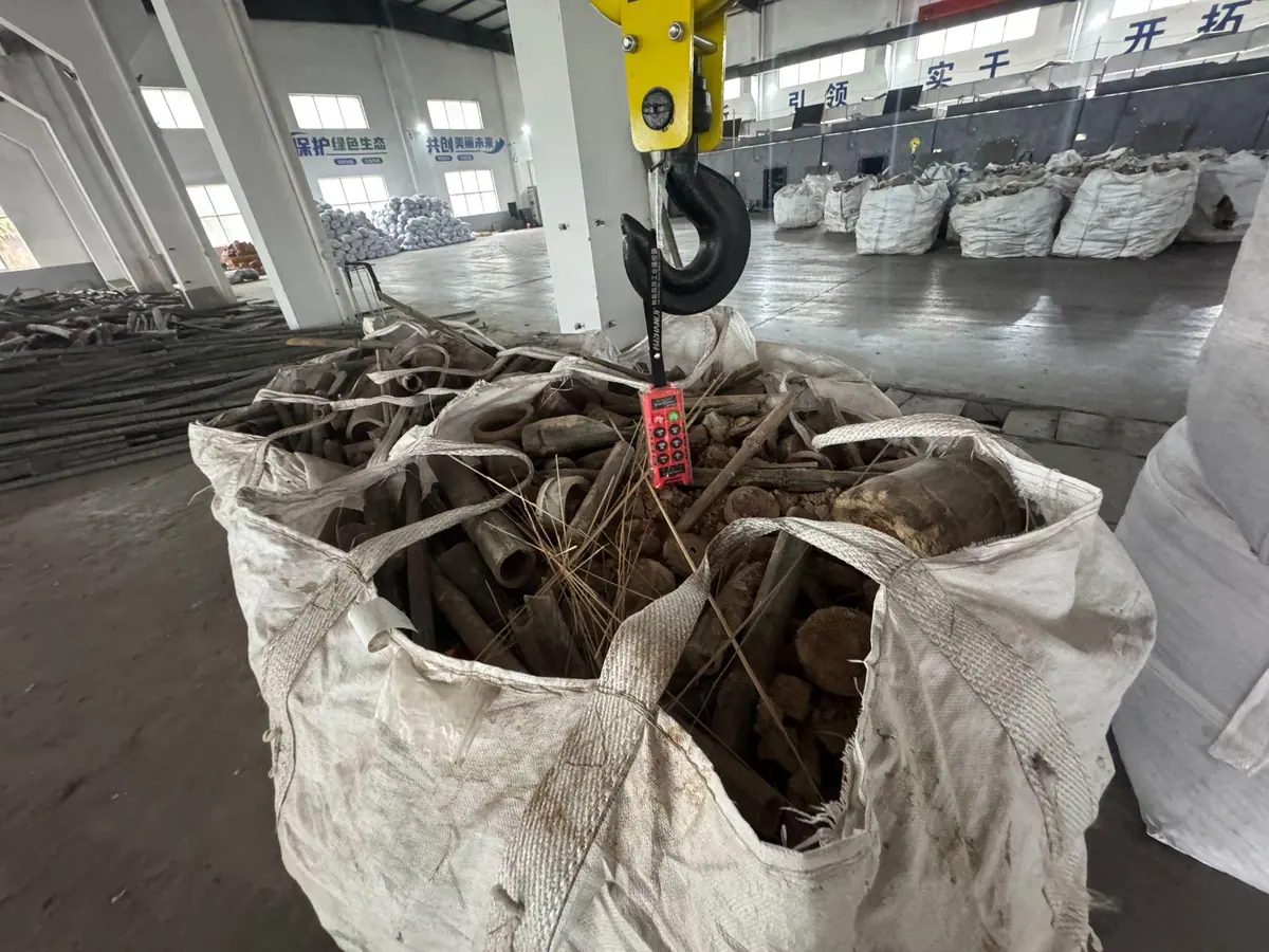 Biochar produced at a Tongao carbonisation site